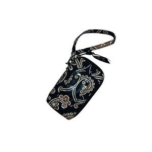 VERA BRADLEY Zip Around Vera Bradley Caffe Latte Quilted Zip Cell Phone Wallet W